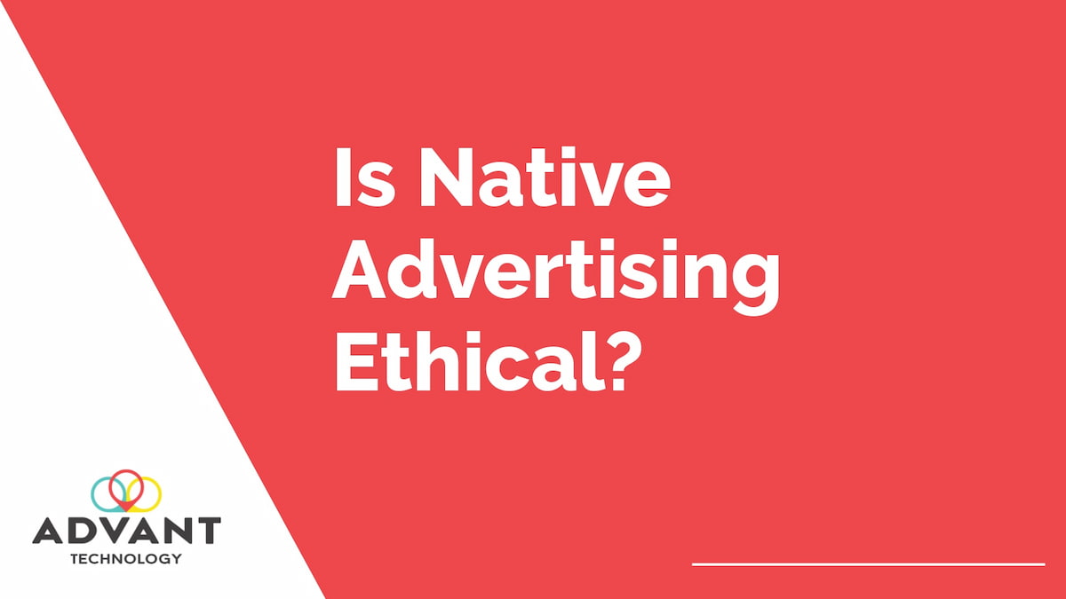is native advertising ethical